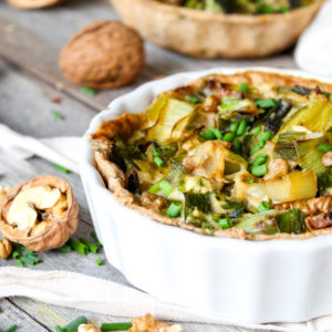 Mini quiches aux poireaux et tofu soyeux
