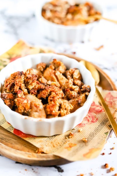 Crumble aux poires – sans lactose